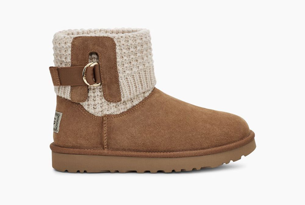 Ugg Mini Boot Womens - Ugg Classic Solene Mini Brown - 120RYAMSB